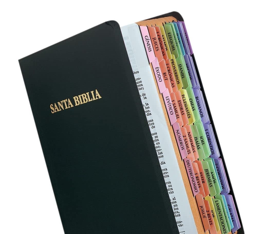 Rainbow Spanish Catholic Bible Indexing Tabs, Old & New Testaments Plus Catholic Books, 90 Multi-Colored Tabs Inc. 71 Books & 19 Ref. (58347)