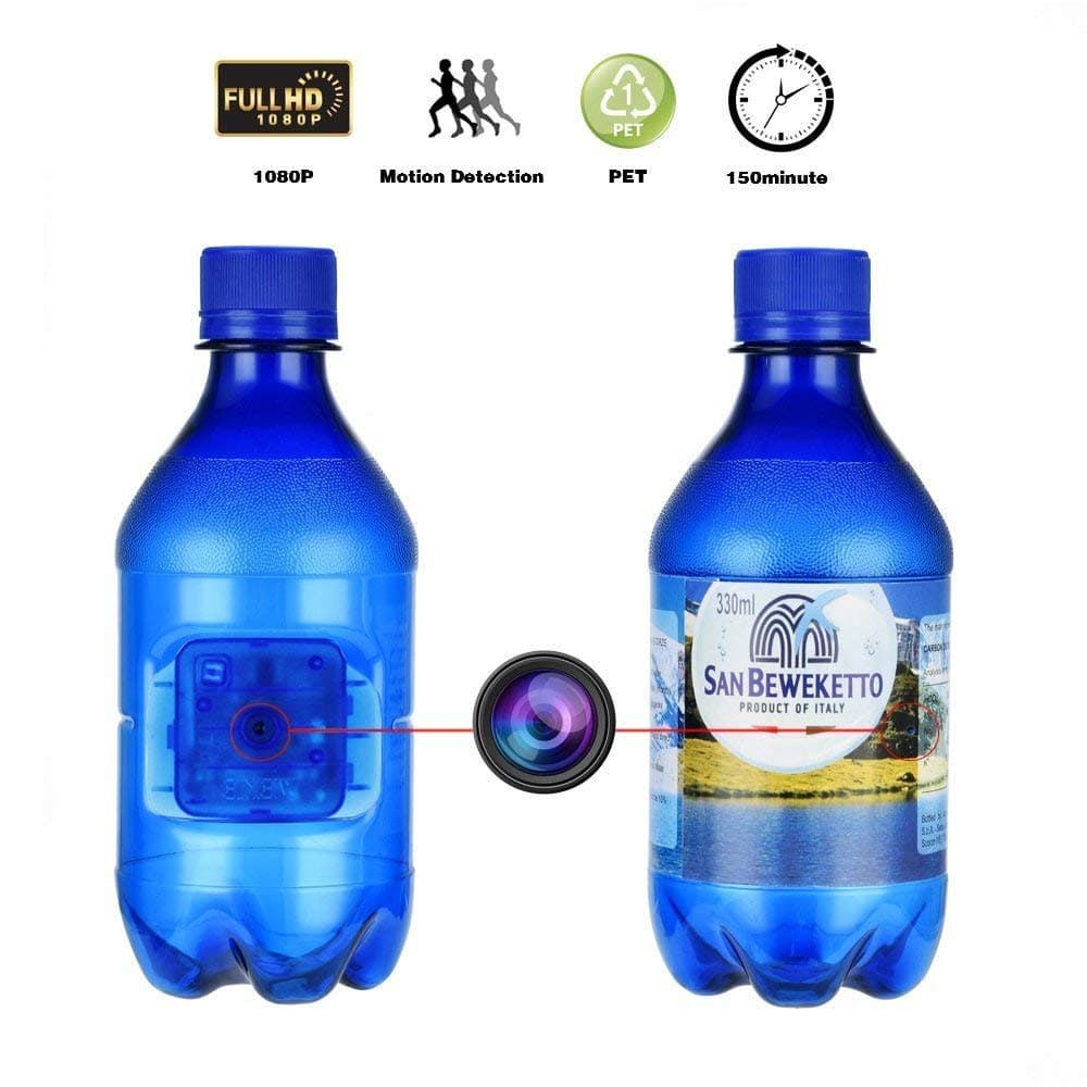 WEKE Hidden Spy Camera,1080P HD Blue Bottle Portable Camera
