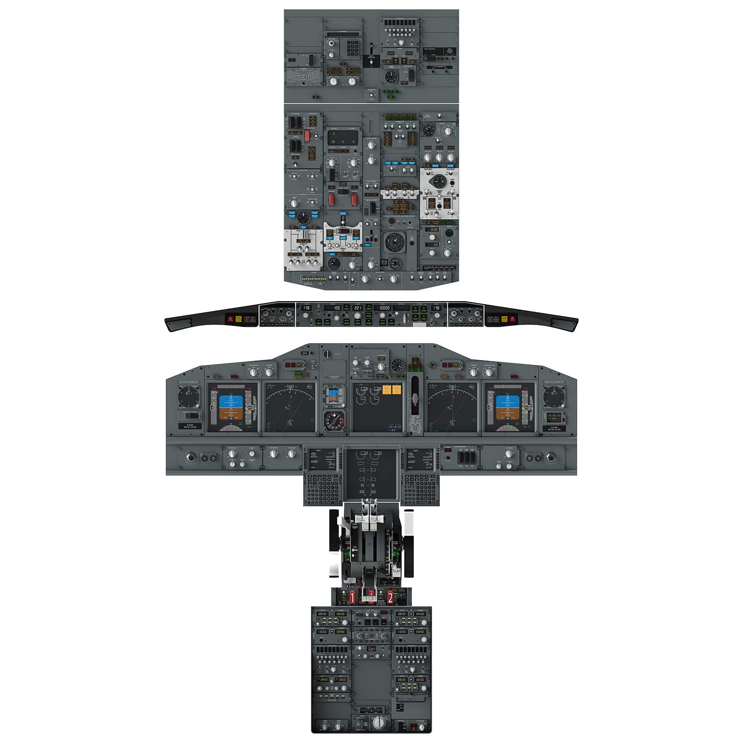 Boeing 737NG Poster Wall Art Airplane Cockpit, Air Plane Cockpit High Detail Instruments Airplane Controls Photo Poster for Aircraft Enthusiasts, Teaching, Decoration - 55.5×39.4 In