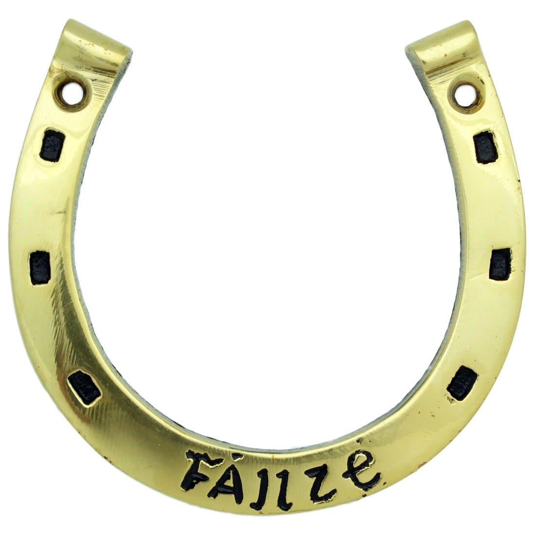 Liffy Artefacts Solid Brass Lucky Dublin Horseshoe Shape Wall Plaque