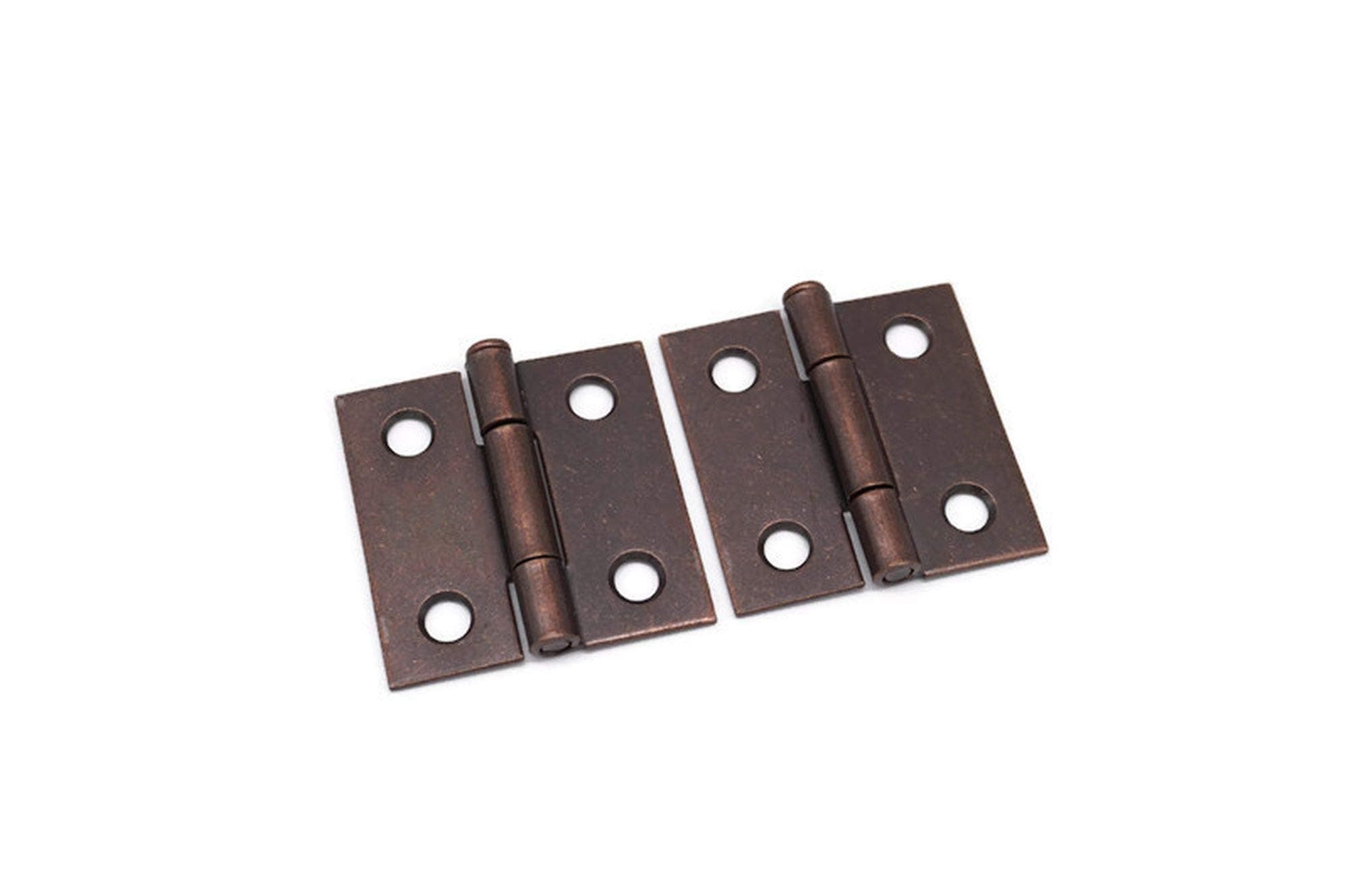 Butt Hinges 1 1/2" Flush Mount Hinge Cabinet Hinge Antique Furniture Hinge Box Hinge Small Cabinet Hinge Antique Hinge with Antique Copper Finish