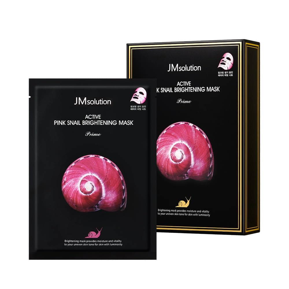 JM Solution Active Snail Brightening Pink Face Mask, 10 Sheets