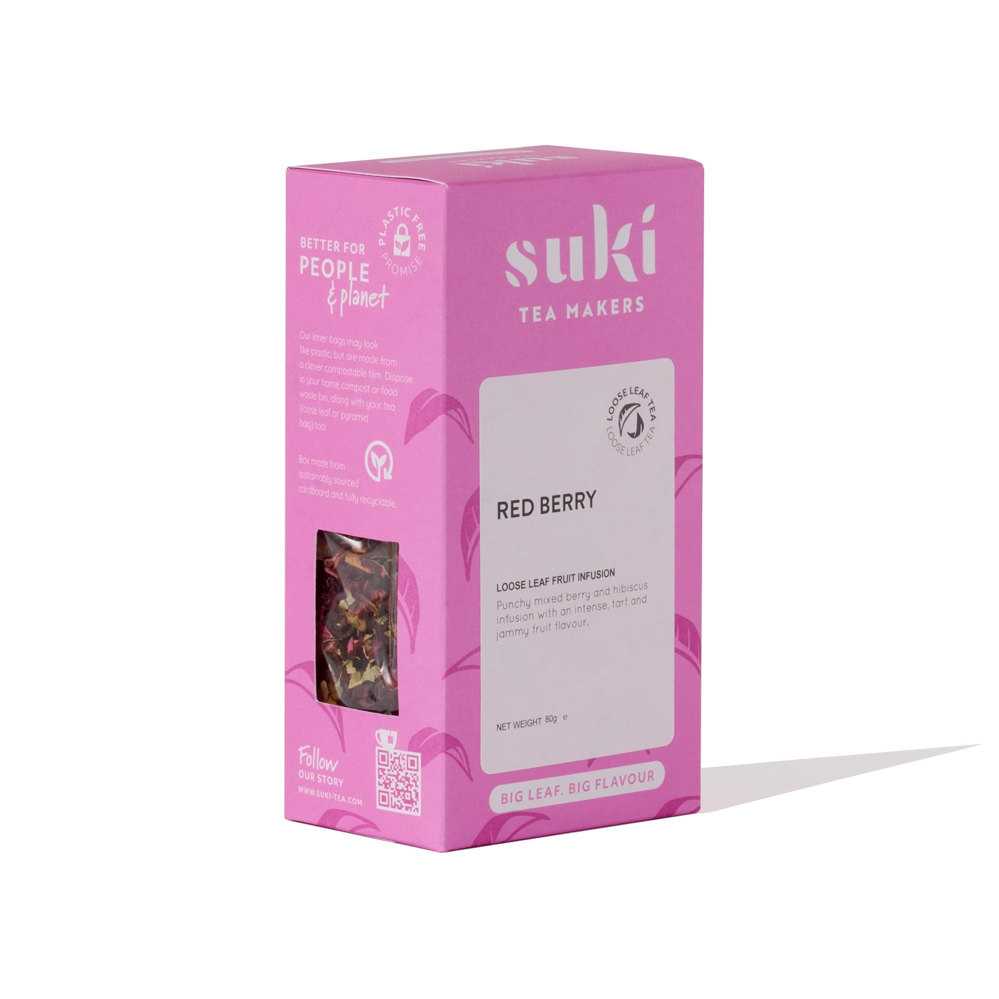 Suki Tea Red Berry, Loose Fruit Berries, Apple, Hibiscus, Blackberry, Mixed Fruits, 80 gram