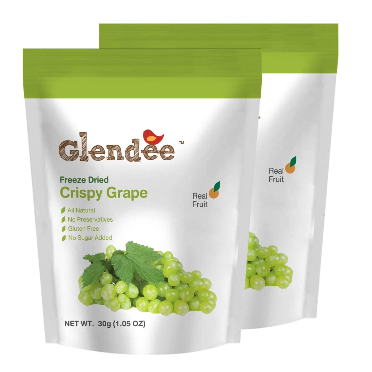 Freeze Dried Grape, Crispy Grape, 100% Real Fruit Snack, Crunchy & Naturally Whole Dried Grape, Healthy Snacks for Kids and Adults, 2 x 1.05 Oz Packs…