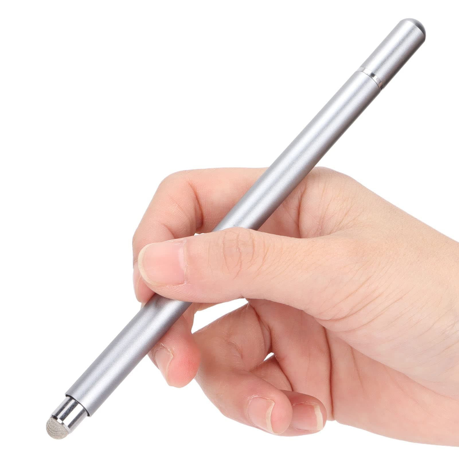 Stylus Pens,2 in 1 Accurate Control Aluminium Alloy High Durability Smart Touch Pen for Tablet Phone Notebooks Touch Screen Computers(grey)