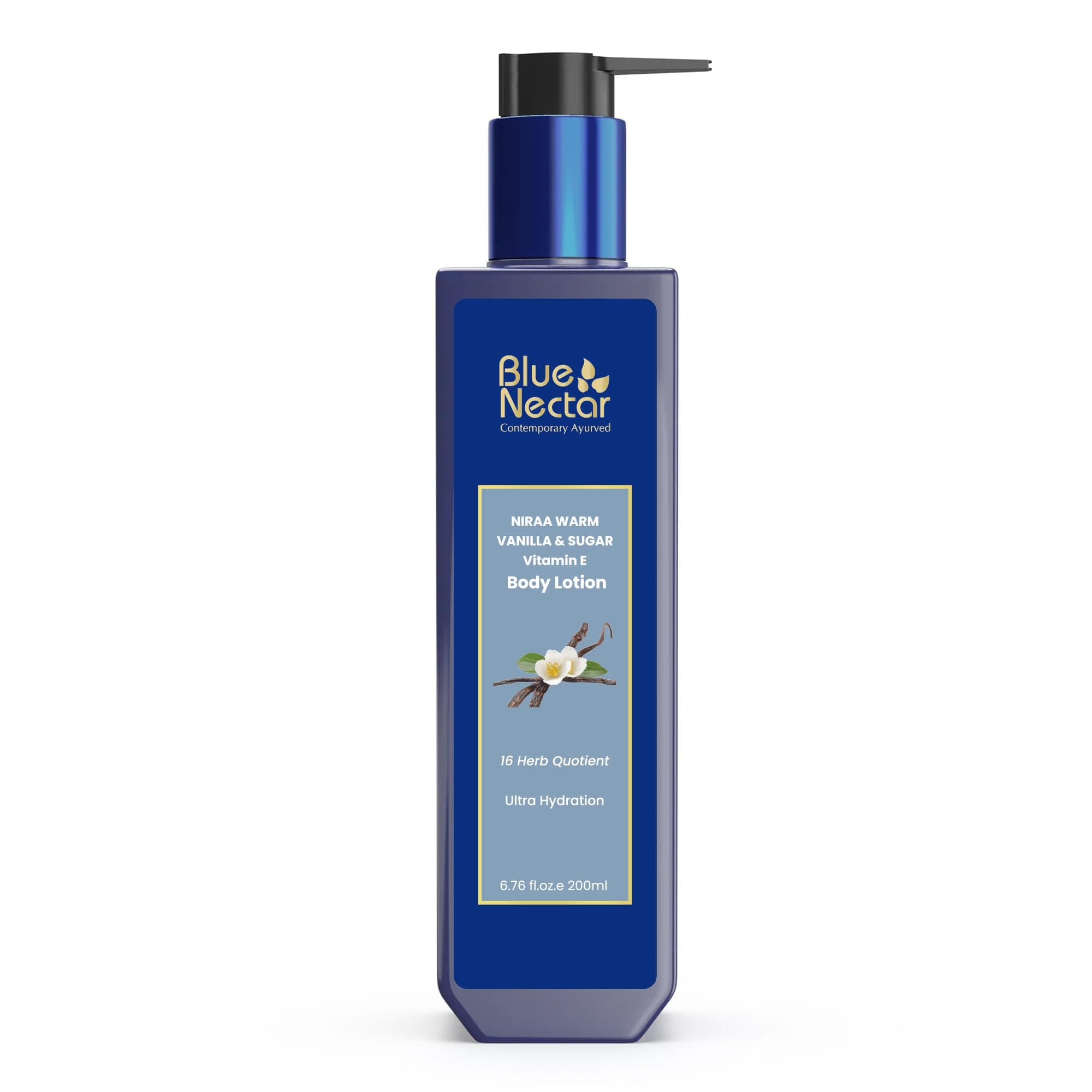 Ultra Hydrating Warm Vanilla Body Lotion for Dry Skin and Oily Skin with Plant Based Vitamin E | Natural Body Butter | Winter Body Lotion | Deep Moisturizer for Face and Body | (16 Herbs, 200 ml)