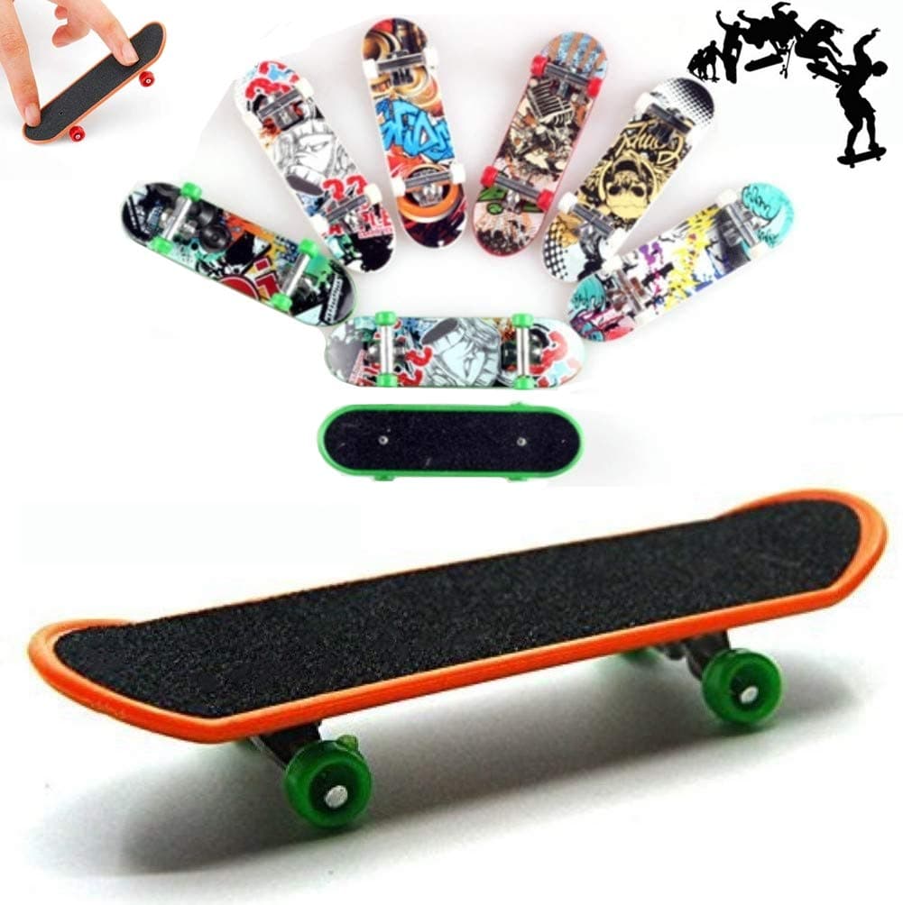 QINIFIFY Finger Skateboard, Set of 5 Mini Finger Toys Deck Truck Finger Board Skate Park Boy Children Gift (Random Pattern)