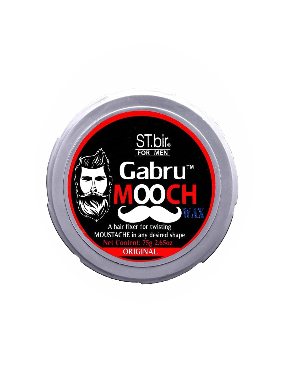 St.bir Gabru Beard & Mooch Wax for Men | Strong Hold Hair Styling Wax | Matte Finish | 75g