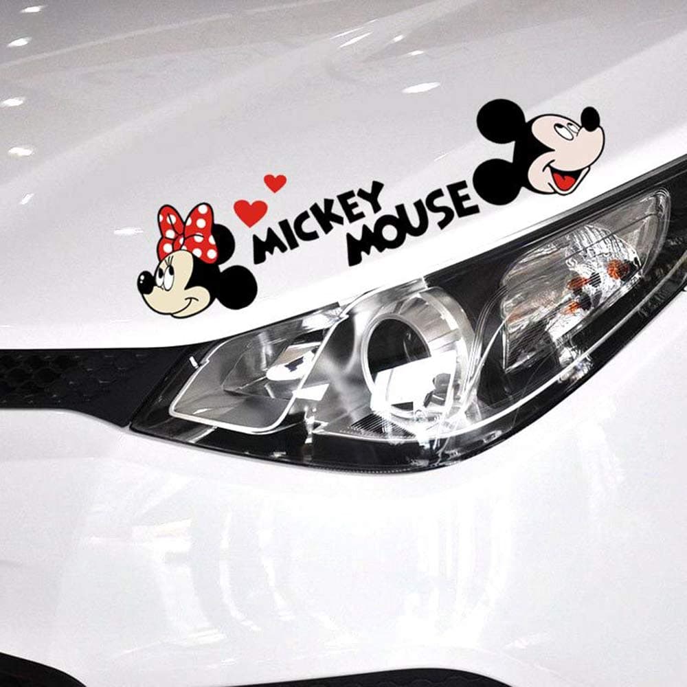 Minnie Mouse Wall Tattoo Cute Cartoon Mickey Mouse Minnie Car Sticker and Sticker Car Accessory Car Sticker