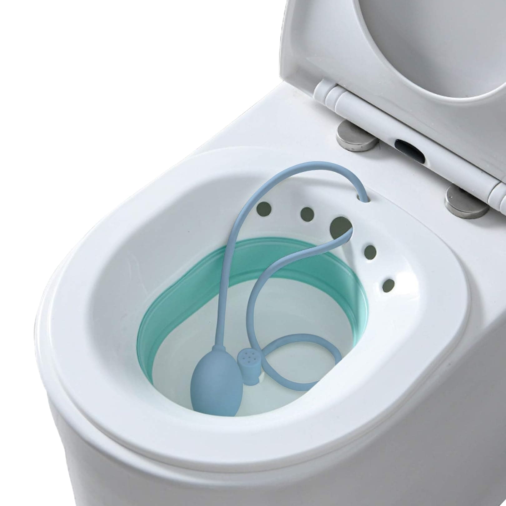 MEDTECH® Sitz Bath for Adults | Fits All Toilet Seats | Pump Flusher for Fissure, Pregnant Women, Postpartum Care, Hemorrhoids Inflammation Treatment | Piles Tub for Hot Water Bathing | Sitz Bath Tub for Post Delivery