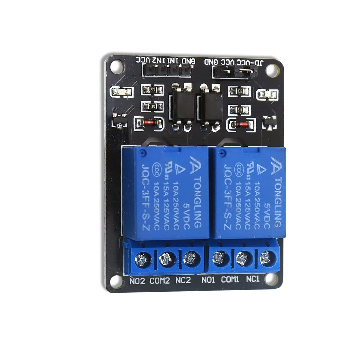Electronic Spices 5v 2 Channel Relay Module With Light Coupling