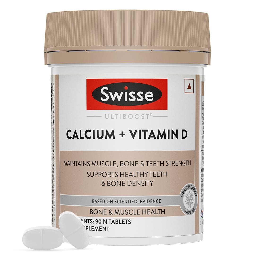 Calcium + Vitamin D - Supports Stronger Bones, Immunity & Muscle Health (Manufactured In Australia) 90 Tablets (1 Tablet Per Serving)