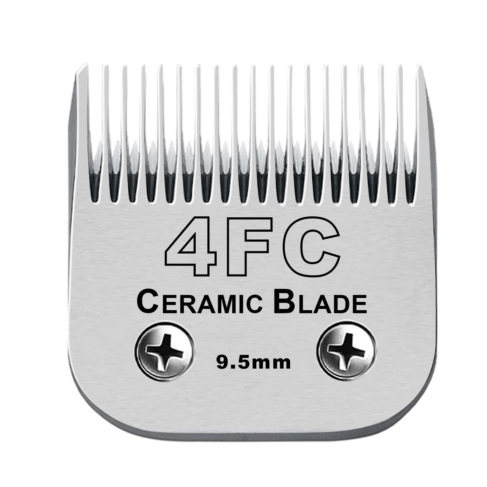 BESTBOMG Pet Clipper Blades - Shaving Head Compatible with Oster, Wahl, Andis (9.5mm 4FC) - Detachable Stainless Steel Ceramic Blade