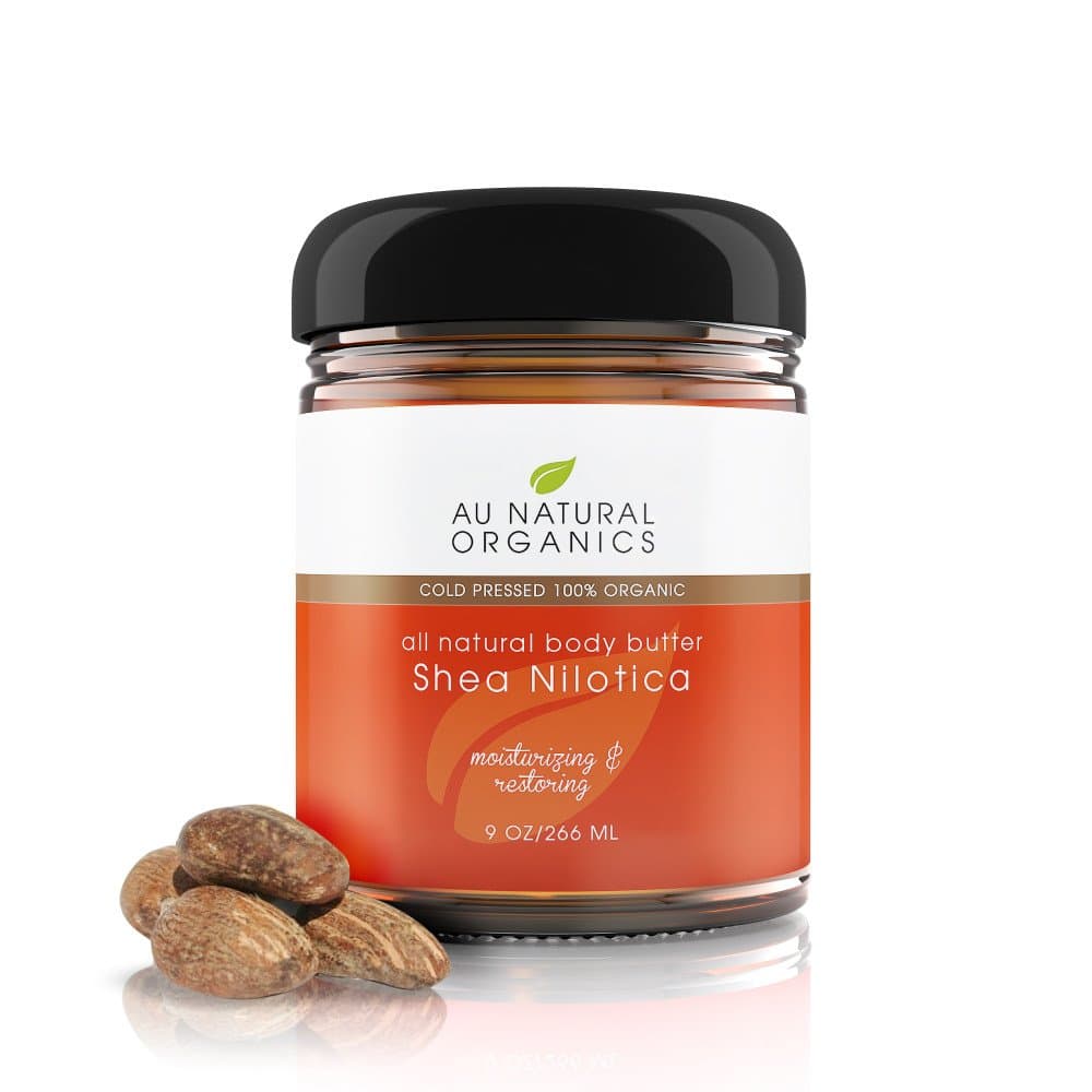 Nilotica Shea Butter 9oz – Soothe Irritated Skin, Itchiness, Rashes, Redness, Dark Circles, 100% Organic Cold Pressed, Shea Nilotica East African Shea Butter, Whole Body Moisturizer, Creamy Smooth