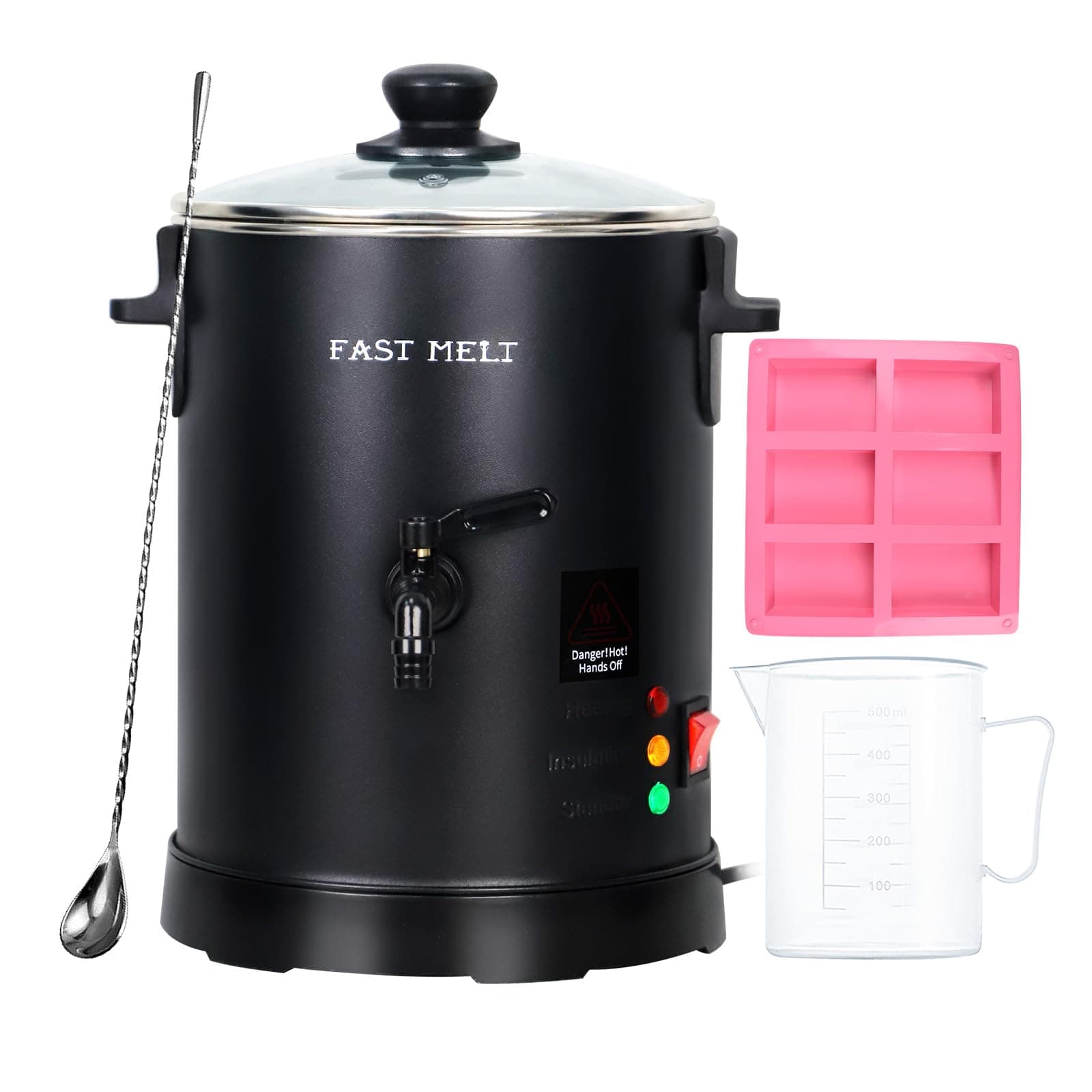 3L Soap Based Melter - Soap Making Kit with Constant Temperature Control Melter with Quick Pour Spout, Perfect for Homemade Soap Business, Fast Loading and Easy Care
