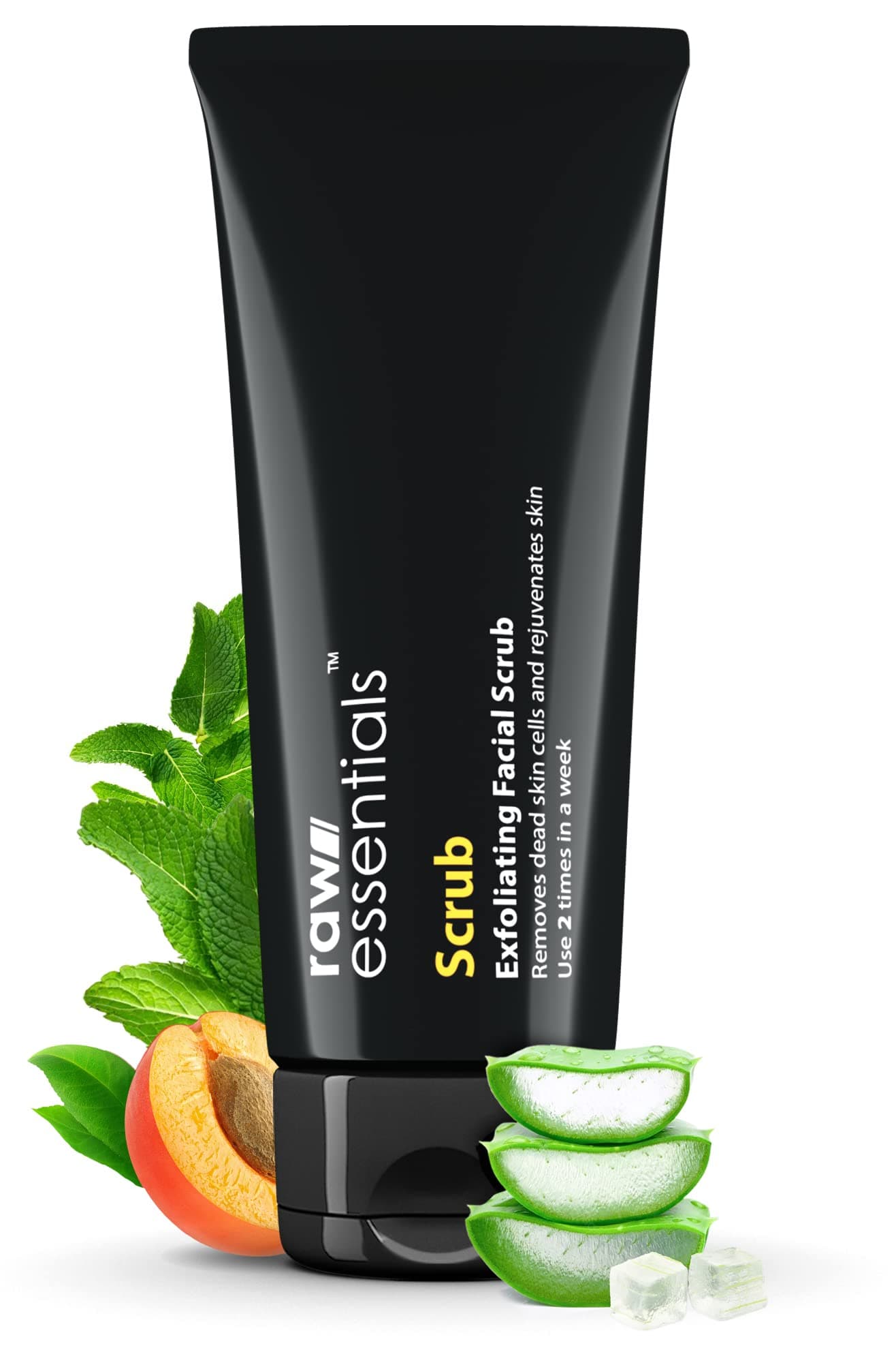 Scrub, Exfoliating Face Scrub, 100g, Apricot Granules, With Natural Aloevera Liquid & Menthol Cooling, All skin types