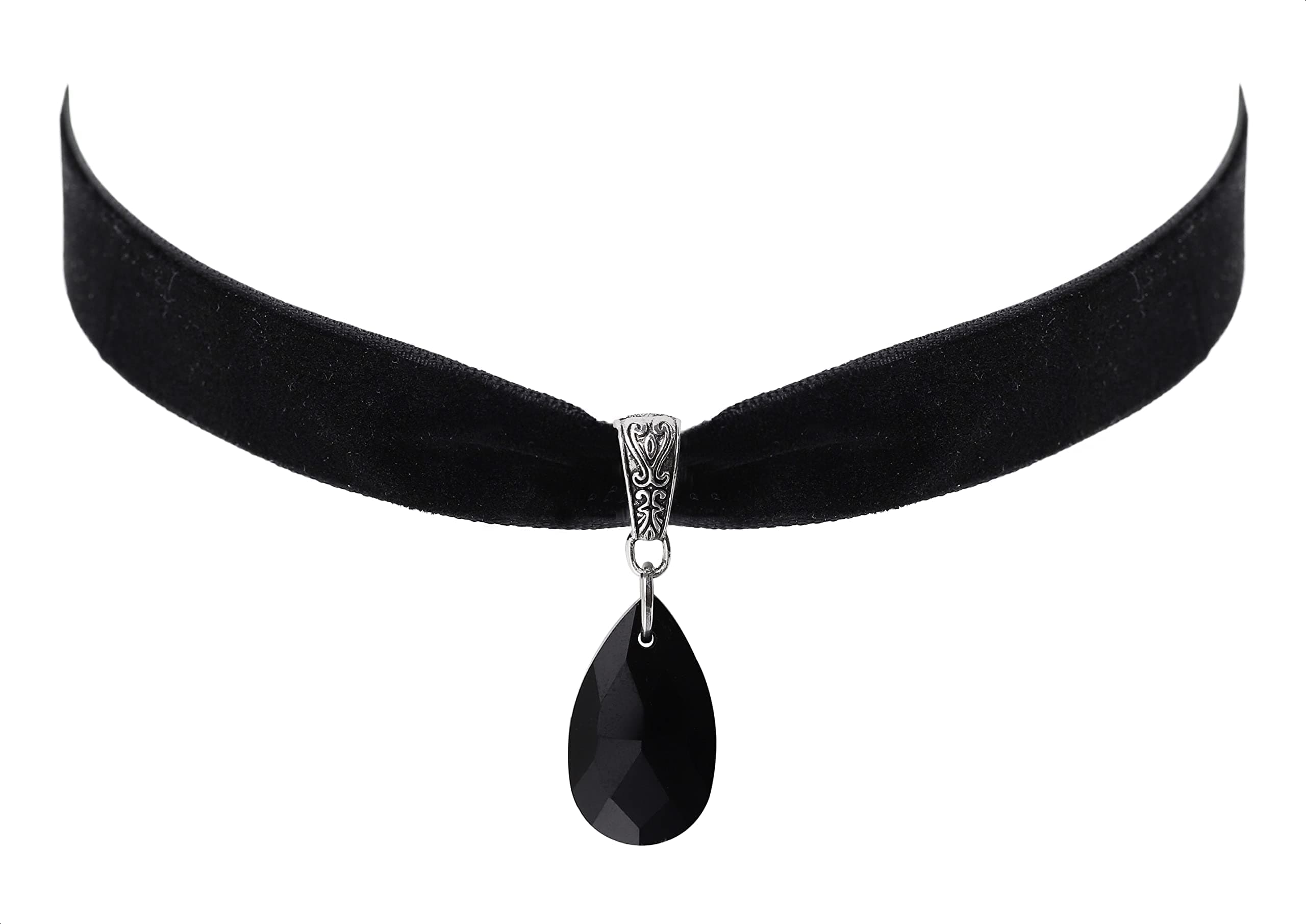 Gothic Vintage Victorian Choker Necklace, Black Choker, Goth Vintage Jewelry Gift for Women, Halloween Christmas Jewelry Gift