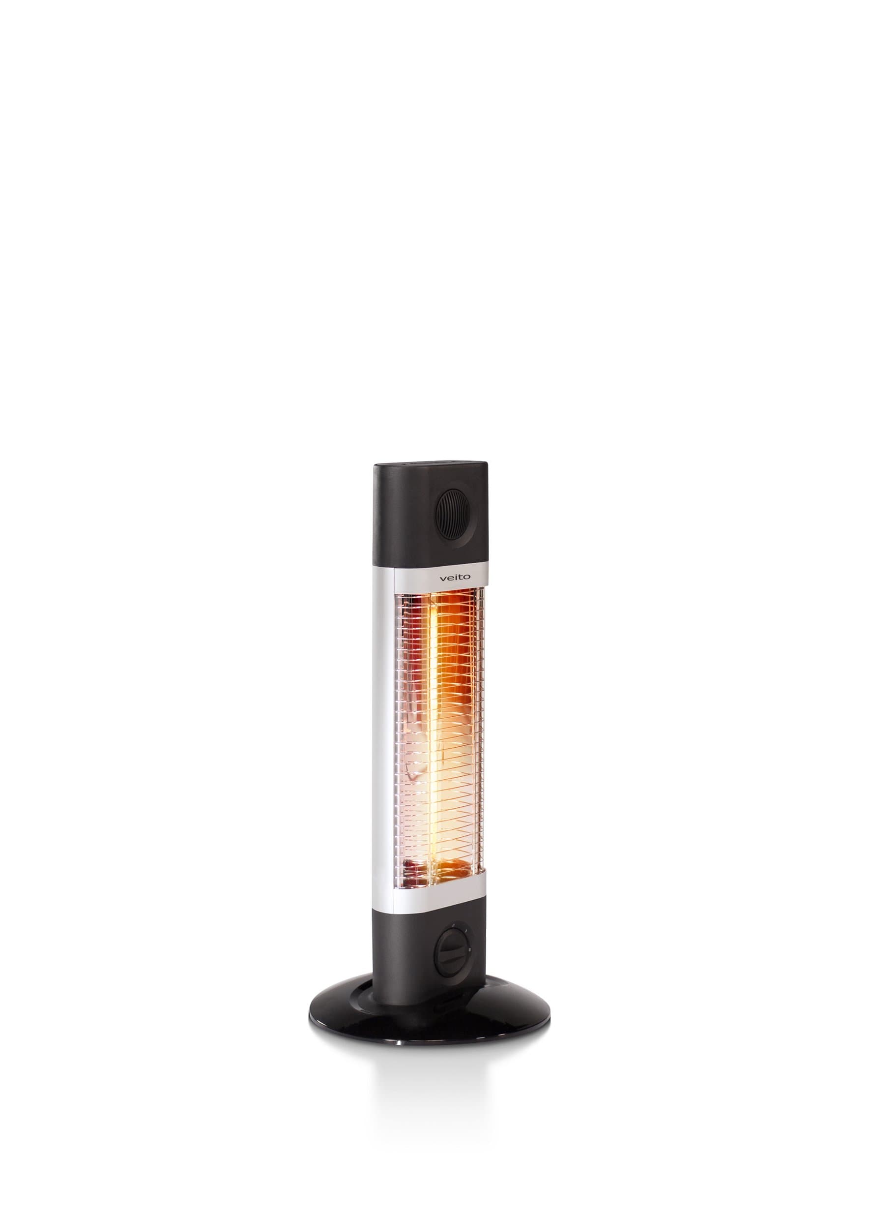 Veito CH1200LT Free Standing Carbon Infrared Heater, Black/Silver