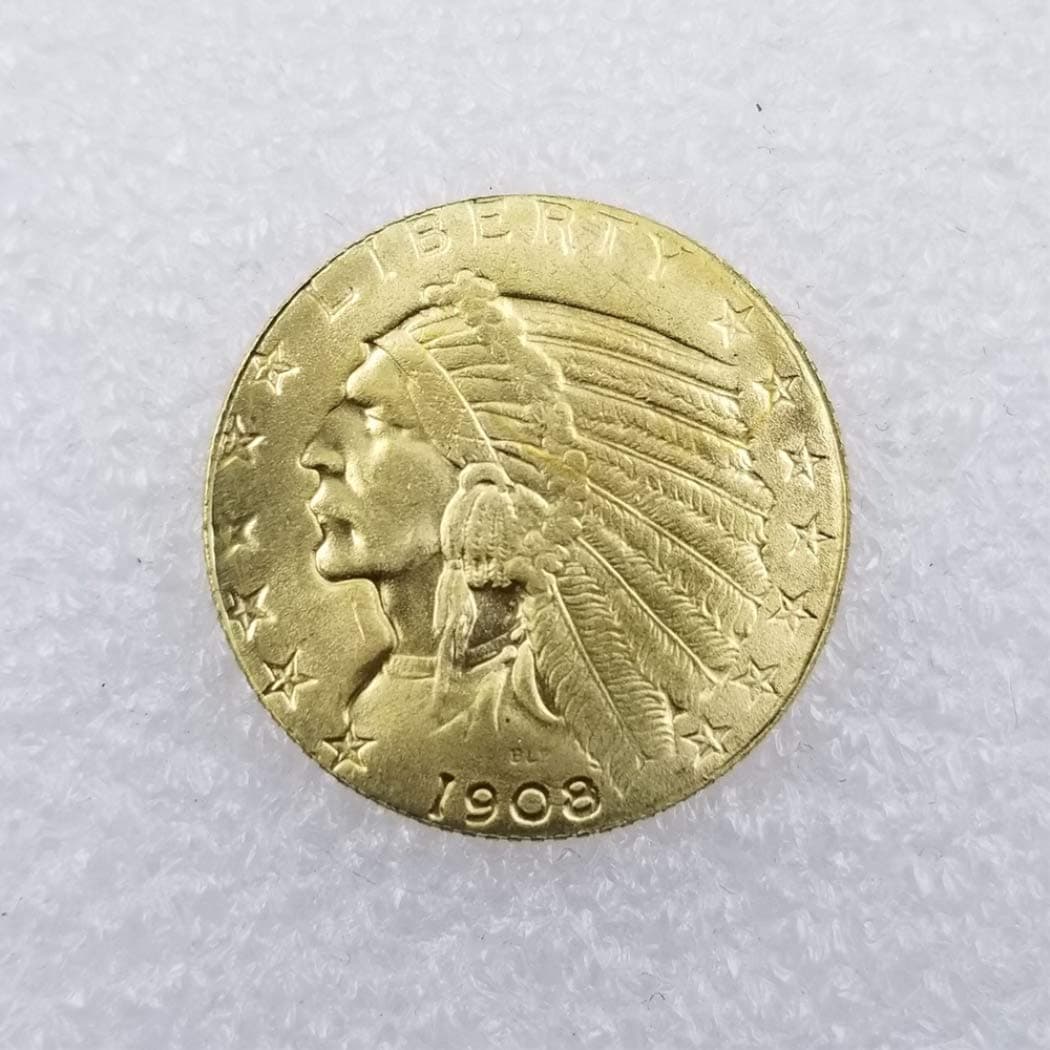1908 Antique US Commemorative Old Coin -Great Indian Head Coins Brilliant Uncirculated Antique Eagle Coins - Deeply Miss Our Motherland Coins Great American Coin