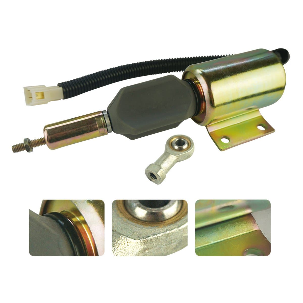 KEYOPO Fuel Diesel Shutoff Shutdown Solenoid 24V 2001ES24 E3U1B2S2 SA-5174-24 3926412 for Cummins Hitachi Deutz BF6M1015 BF8M1015