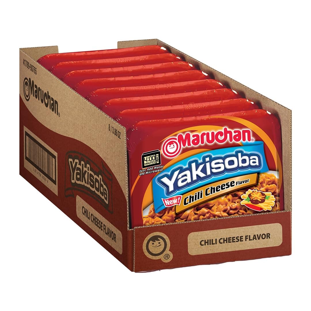 Maruchan Yakisoba Chili Cheese, Japanese Instant Ramen Noodles, 3.86 Oz, 8 Count
