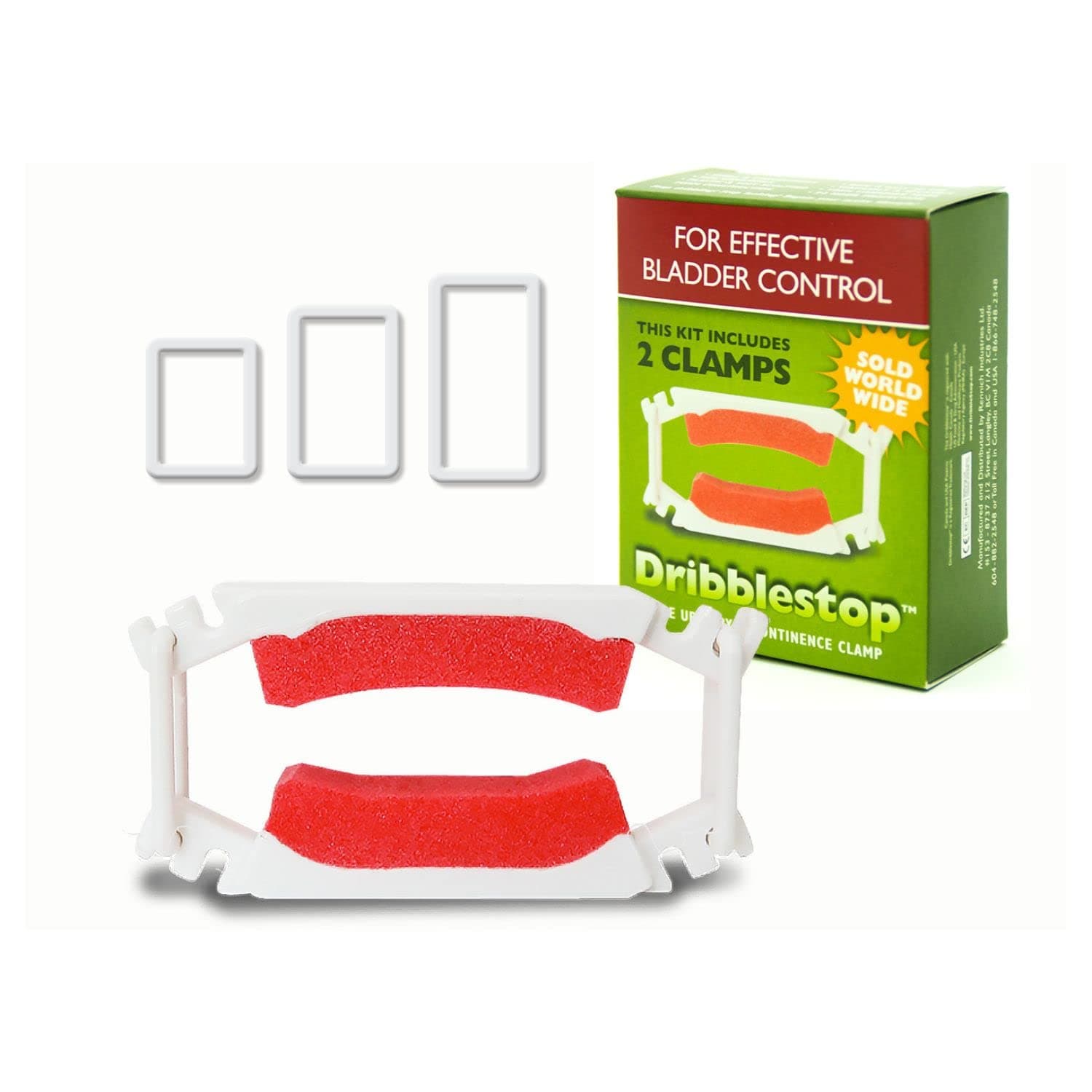 Male Urinary Incontinence Clamp Product - Adjustable - Water Resistant Foam - Discrete Leakage Prevention Small