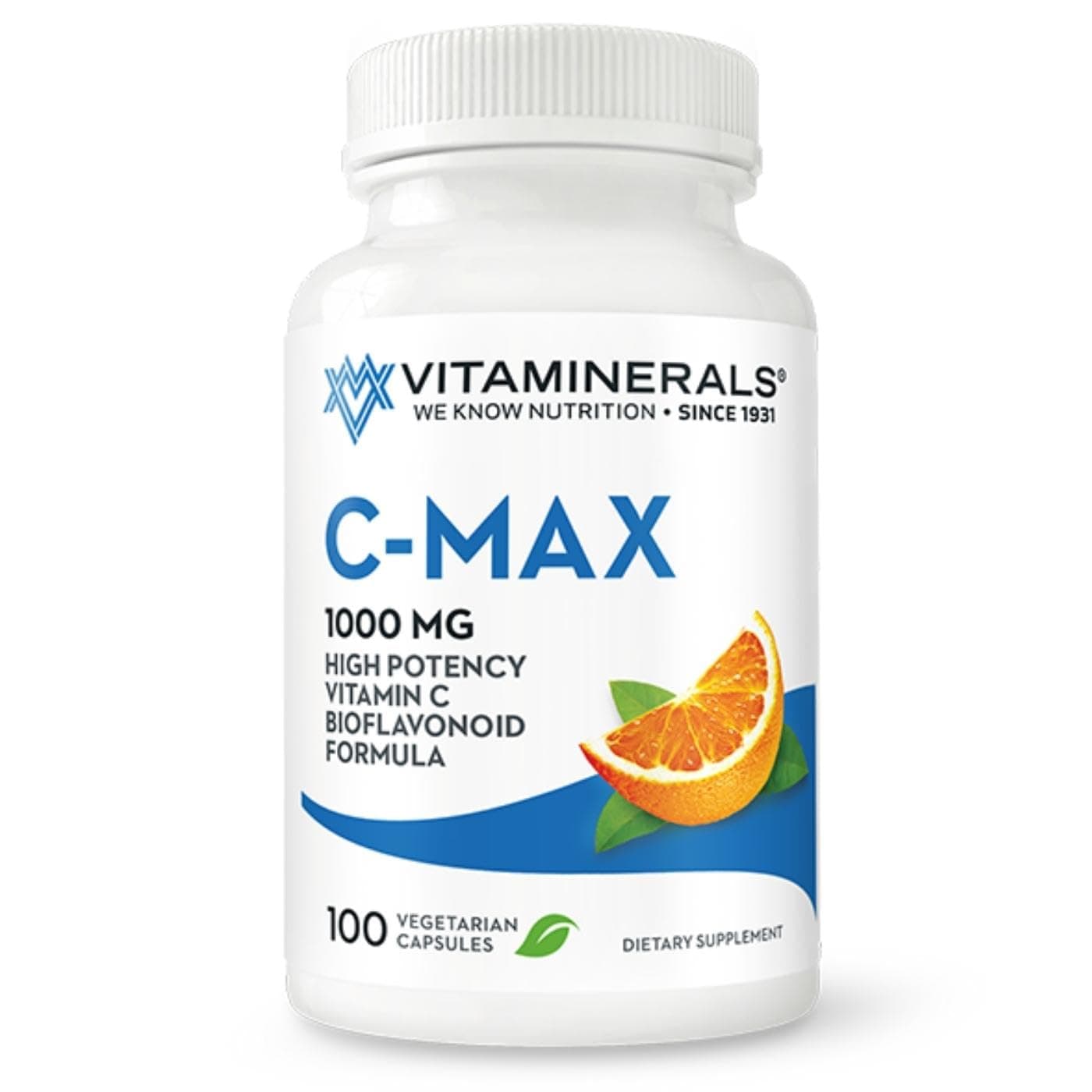 VitamineralsC-MAX | 1000mg Vitamin C | Citrus Bioflavonoids | 100 Veggie Caps