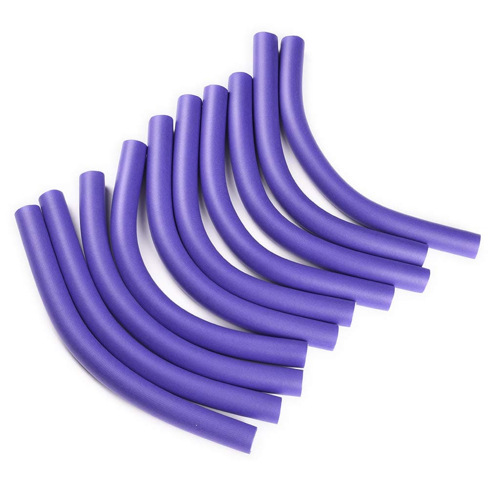 Flex Rods Set No Heat 9.5" 1.8cm Hair Rollers Soft Foam Flex Rods for Short, Medium, Short Hair Curls Random Color(10 Rods)
