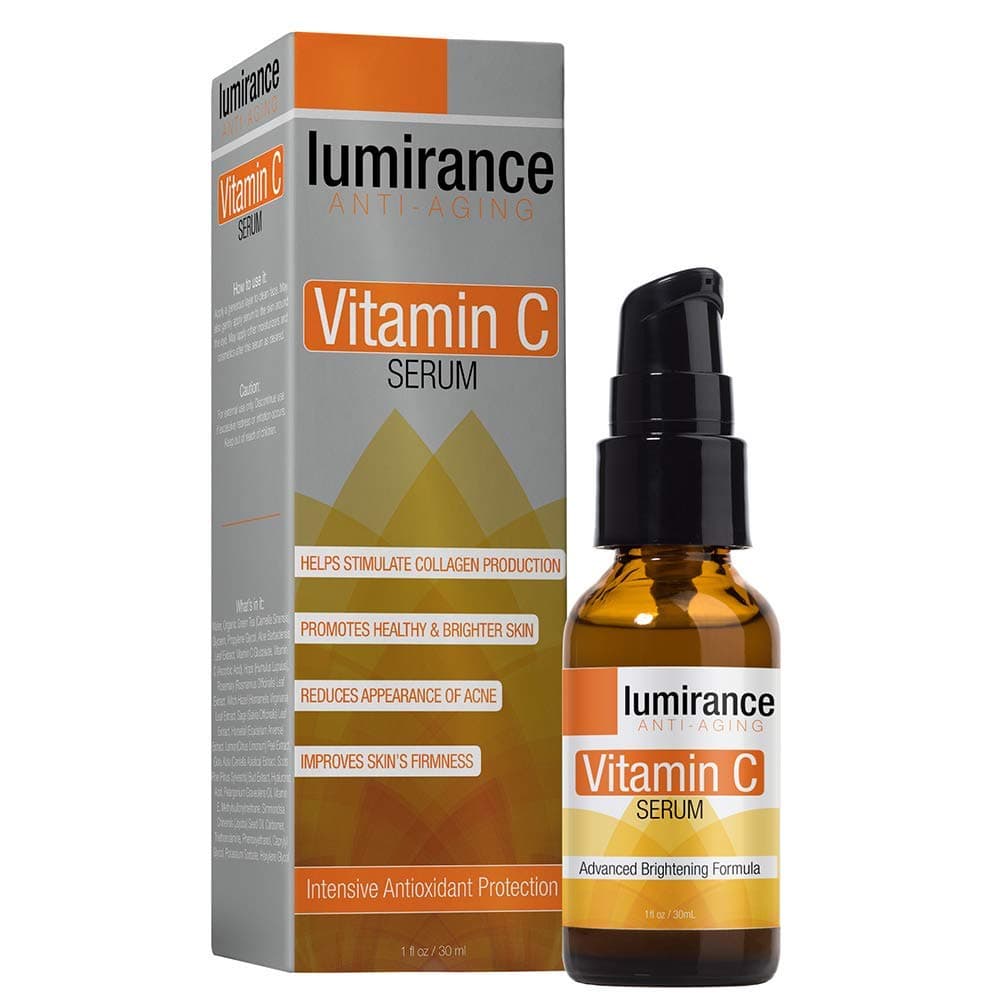 Vitamin C Serum, Advanced Brightening Formula with Hyaluronic Acid, Green Tea and Aloe, Help Promote Healthy, Brighter Skin, Hydrate and Smooth Fine Lines, 30ml/1 fl oz