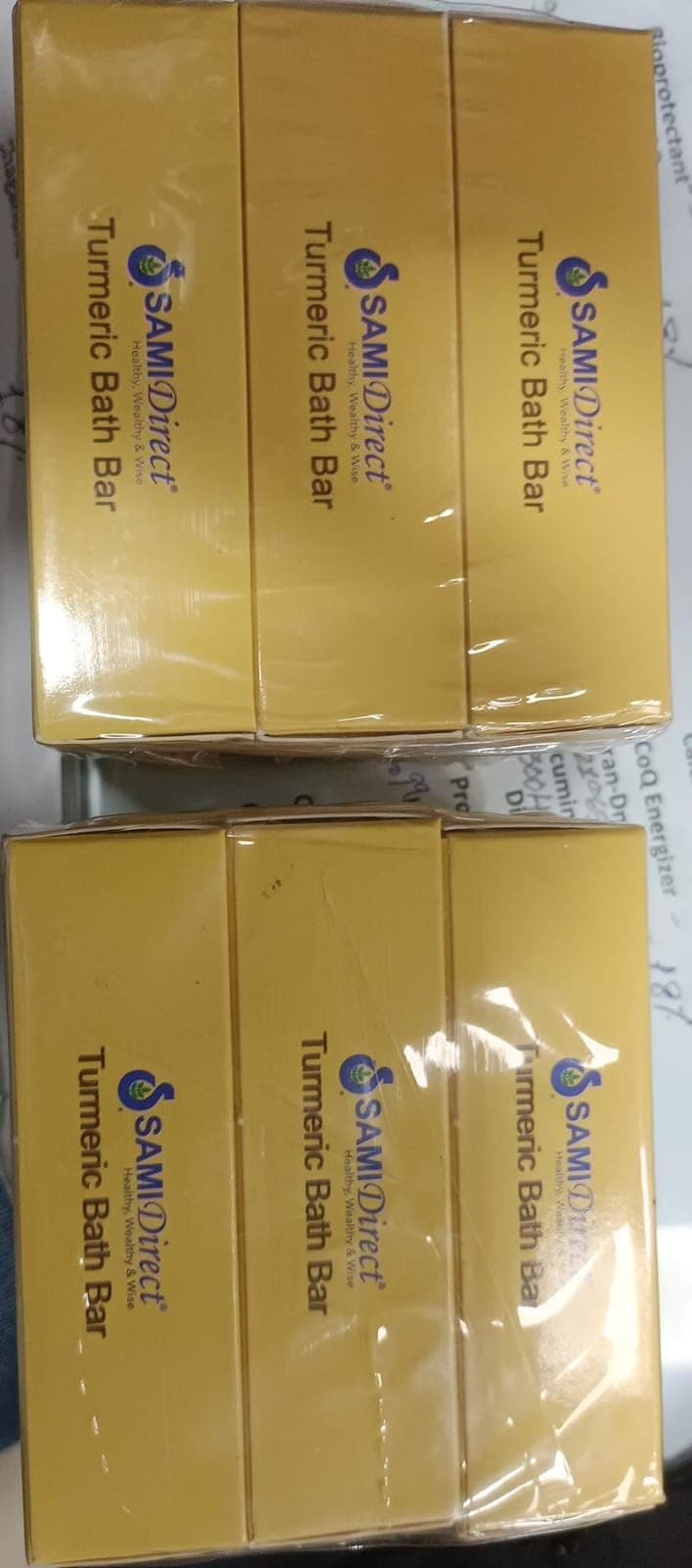 Sami Direct Turmeric Bath Bar- (3 x 75g) Pack of 2