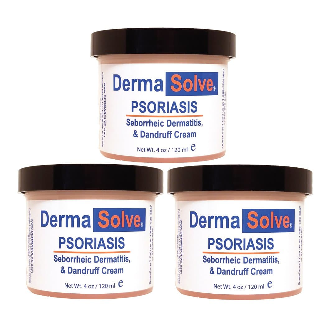 Psoriasis, Seborrheic Dermatitis and Dandruff Cream Formulated to Treat Itchy Skin & Prevent Future Flares to Provide Soothing Moisturizing Relief. (4.0 oz.) 3-Pack