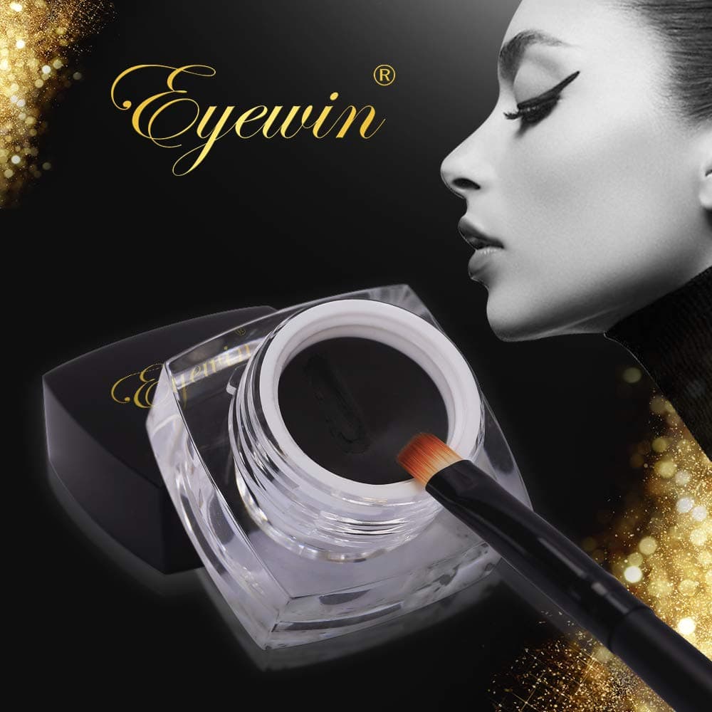 Gel Eyeliner Waterproof Black Magnetic Eyeliner with Makeup Brush Smooth Slim Best Last For All Day Long