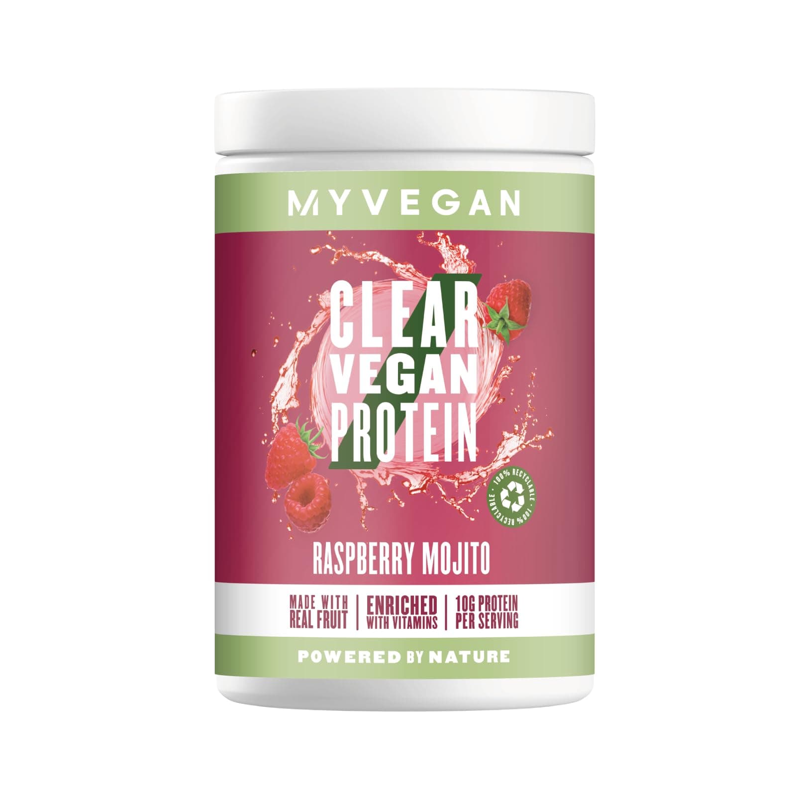Clean Vegan Plant Protein Powder 320g Raspberry Mojito, 320 g (Pack of 1)