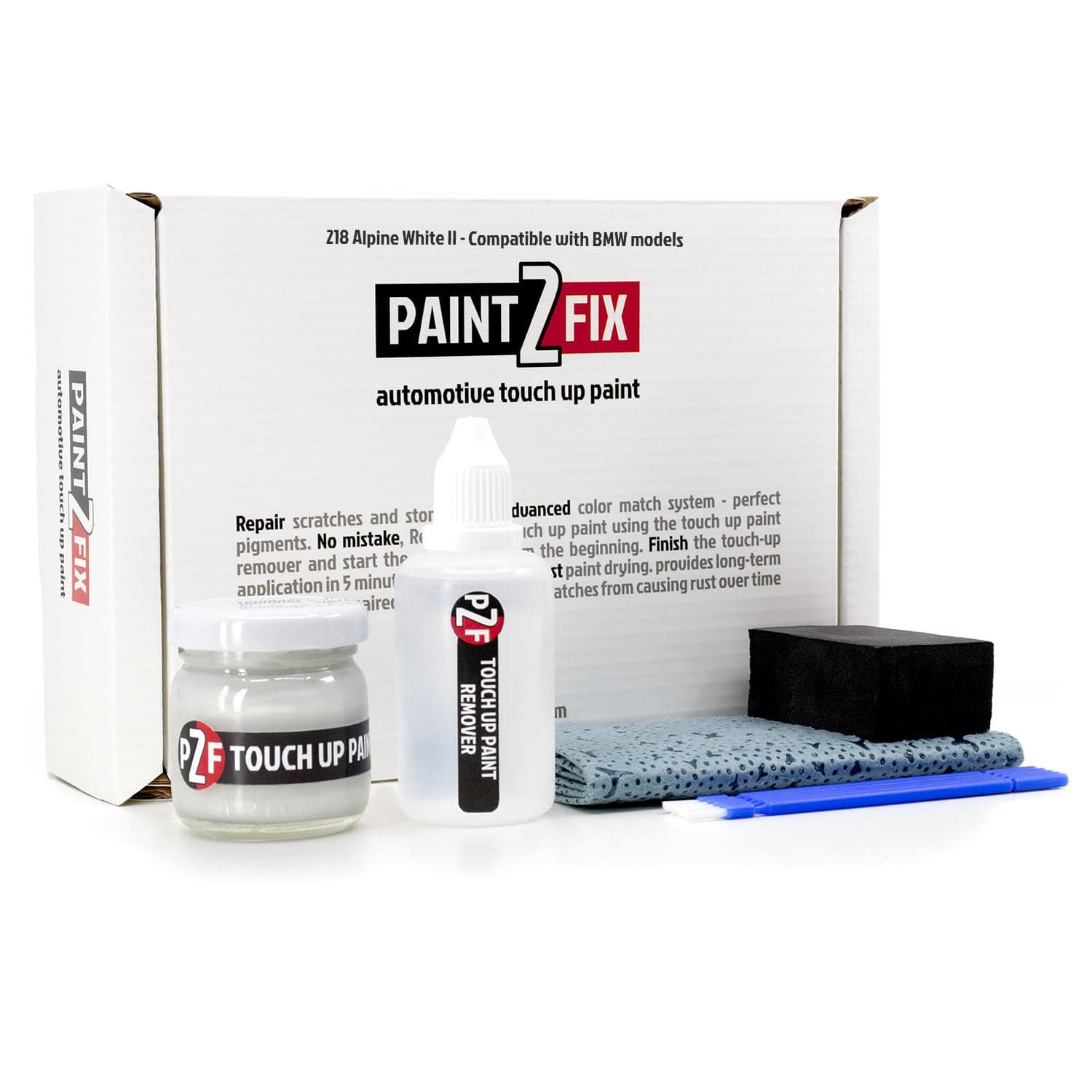 218 Alpine White II (Alpinweiss) Touch Up Paint Kit - Scratch & Chip Repair Compatible with BMW