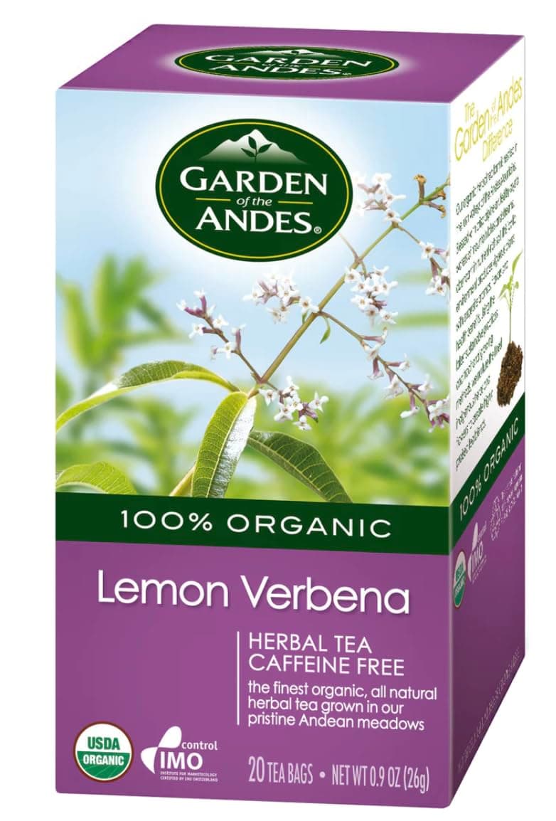 Herbal Organic Decaf Lemon Verbena Hot Tea Bags, 0.9 oz, 20 Tea BagCount