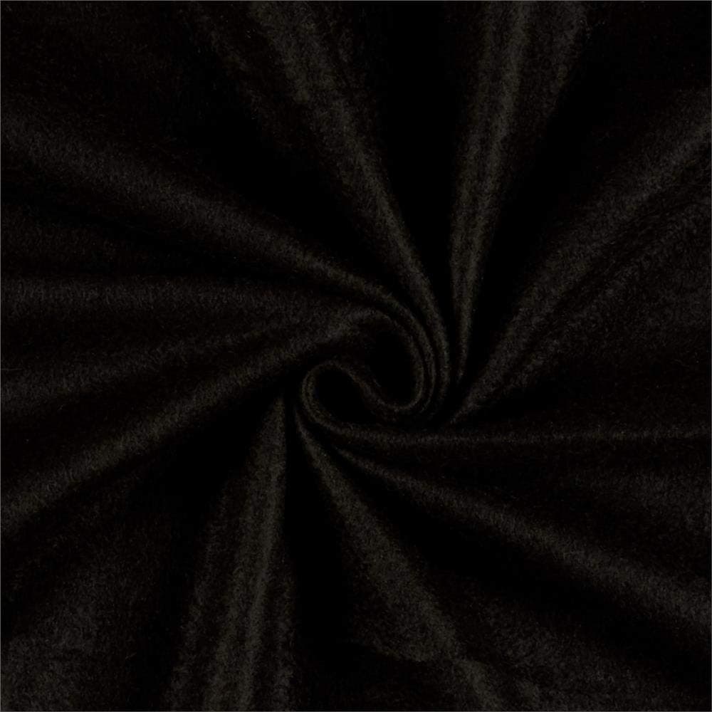 Polar Fleece Solid Black, Fabric by the Yard