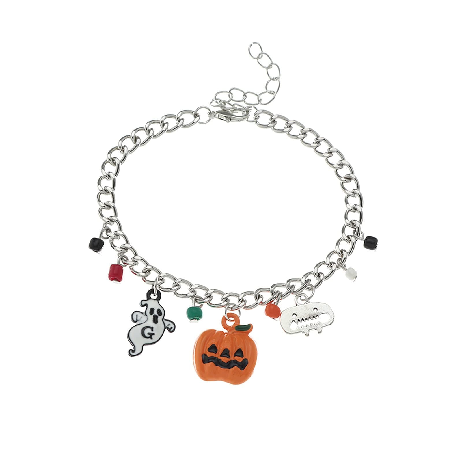 NLLNTDigital Watch Large Display Halloween Charm Bracelet Stainless Steel Pumpkin Bracelet For Kids Teen Women Halloween Bracelet Gift 12PCS Rose Watches