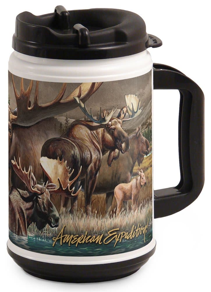 TM24-305 Thermal Mug, Moose Collage, 24 oz., Multi-Color