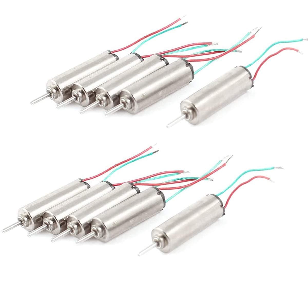 jing DC 1.5-3.7V 66000RPM Coreless Micro DC Motor 4mmx12mm for Airplane Model RC Toys - (10 Pcs)