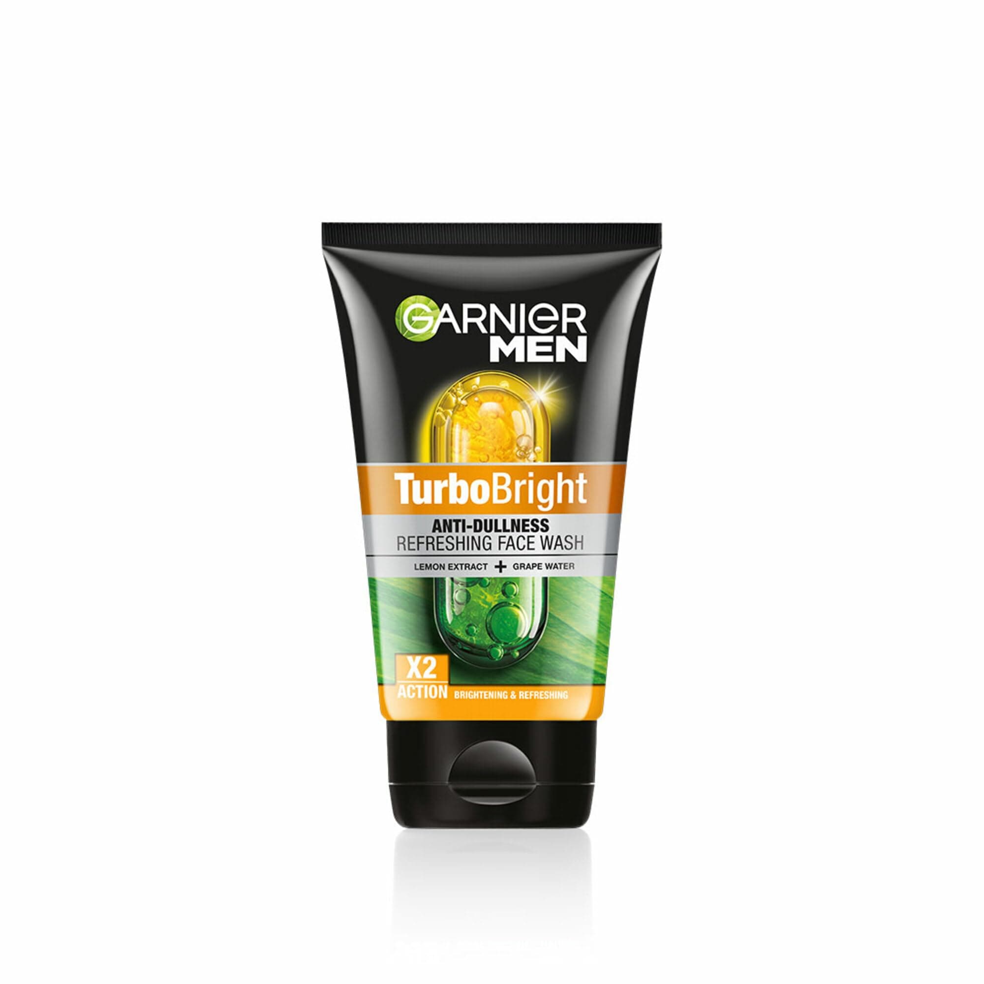 Garnier Men, Face Wash, Brightening & TurboBright Double Action, 100 g