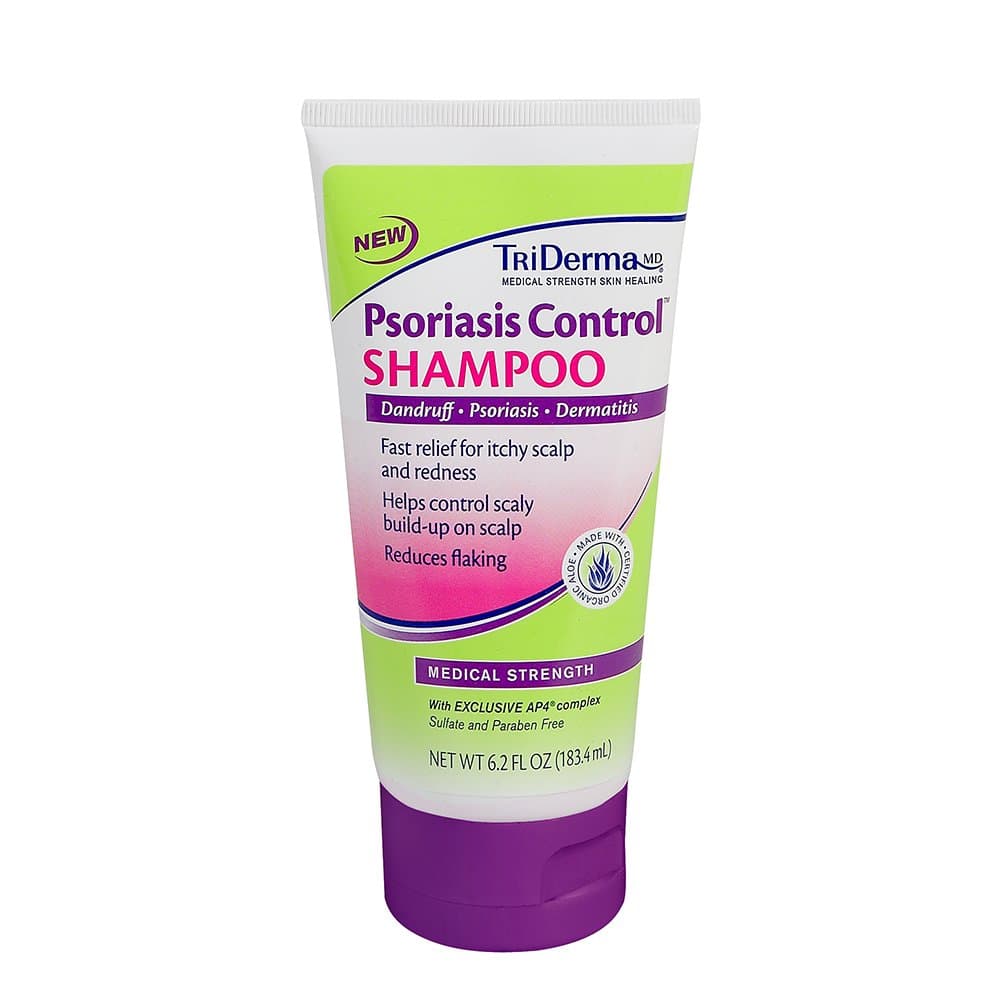TriDerma Psoriasis Control Shampoo for Itchy Scalp, Dandruff, and Dermatitis Symptoms (6.2 oz)