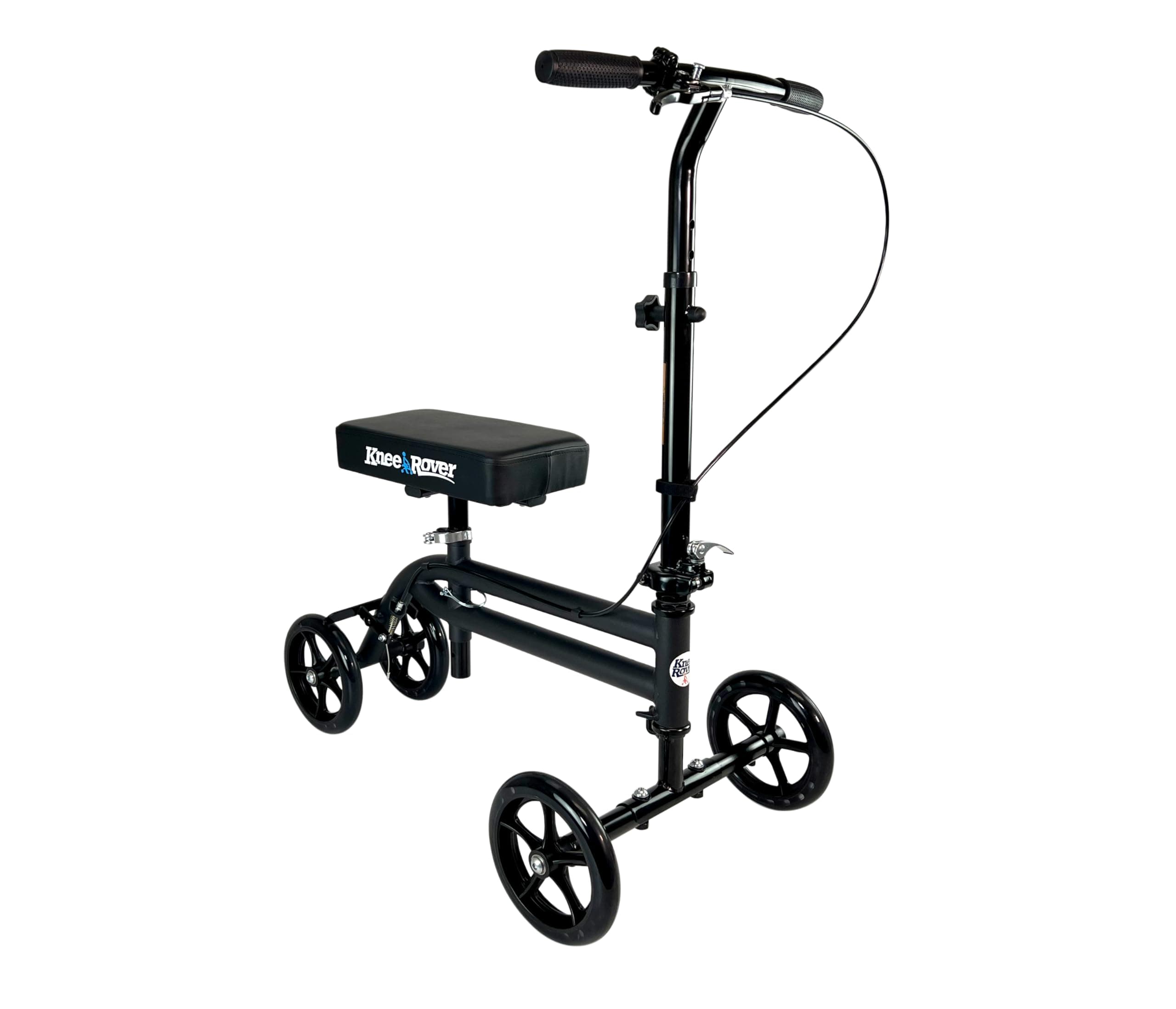 KneeRover Economy Knee Scooter Steerable Knee Walker Crutch Alternative for Foot, Lower Leg and Ankle Injuries with Dual Braking System in Matte Black