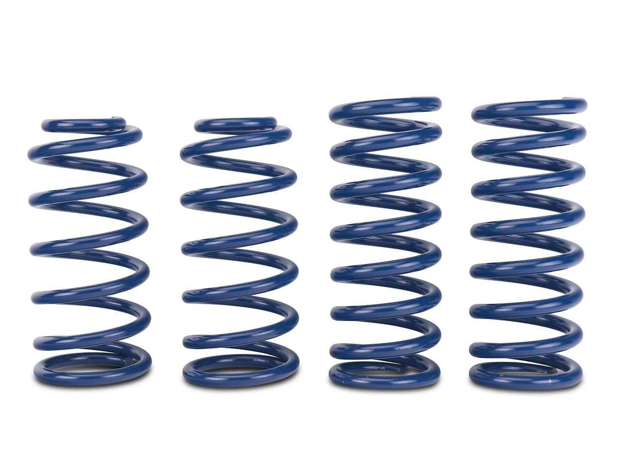 Lowering Springs | Linear Standard Rate Suspension Upgrade with 1.5-Inch Drop | Blue Finish Performance | Compatible with Ford Mustang Coupe 1979-2004 Excluding 1999-2004 Cobra