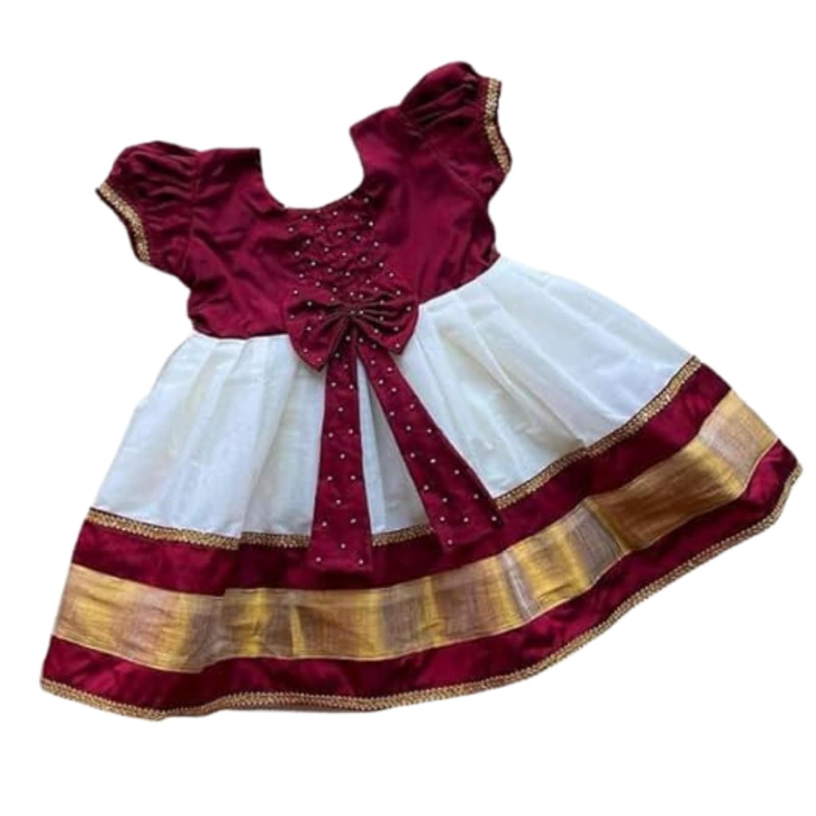 Angel f Studio Baby-Girls pattu Pavadai for Kids
