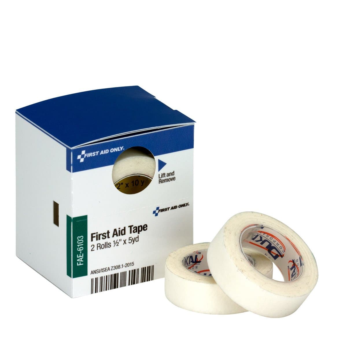 First Aid Only FAE-6103 SmartCompliance Refill Medical Tape for Gauze Pads, 1/2” by 5 Yd (2 Per Box)