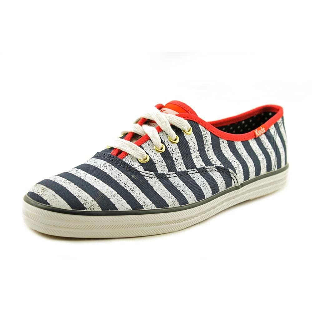 Keds Women's Champion Washed Sneaker Shoes Navy Stripes Size 8M