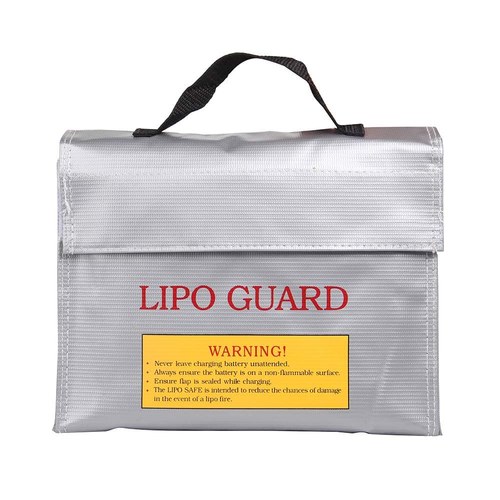 Entweg Handheld Fireproof Explosionproof Lipo Battery Safe Bag Portable Heat Resistant Pouch Sack for Battery Charge & Storage 240 * 180 * 65mm