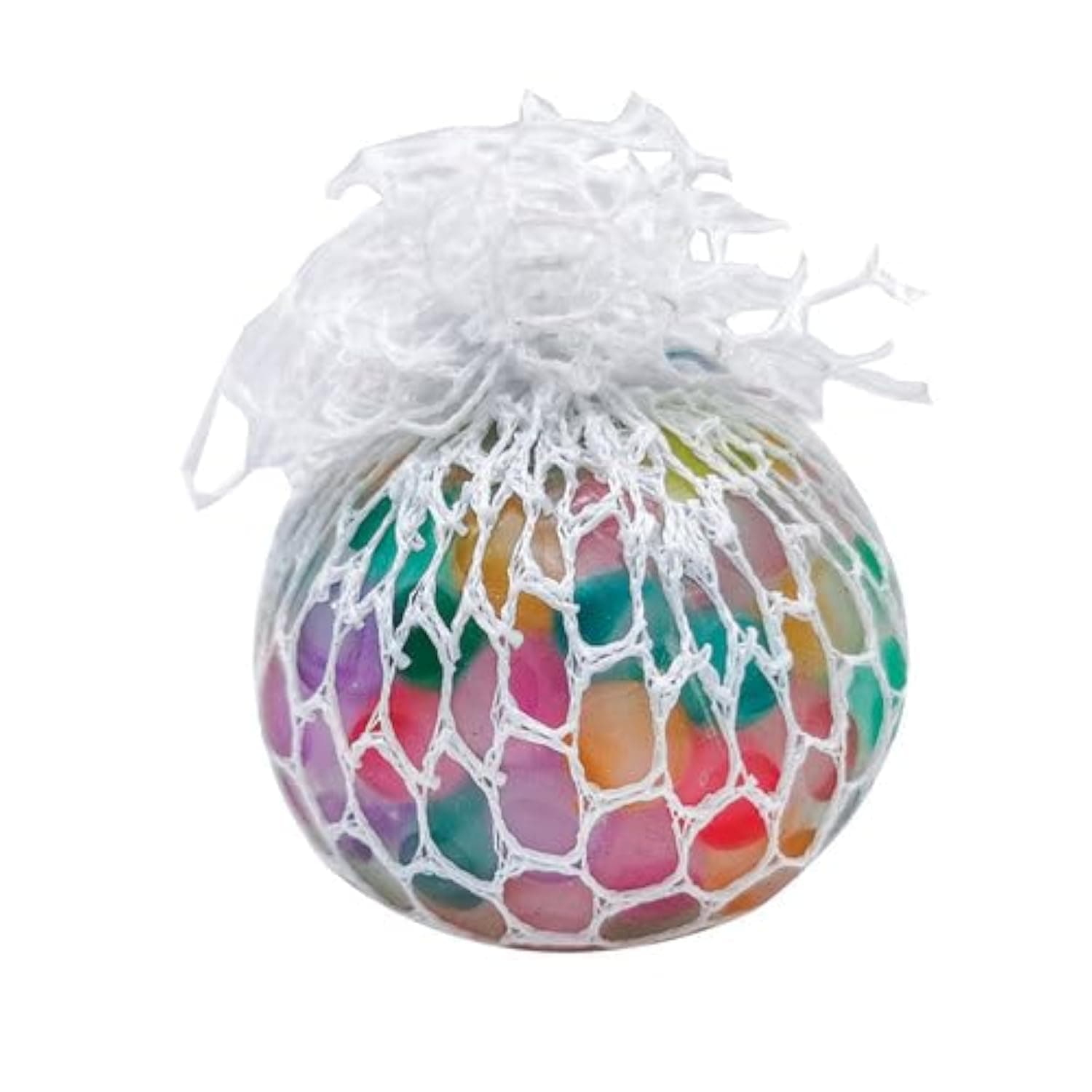 GEDDES Raymond Lots O Mesh Balls - 12 Colorful Squeeze Balls Per Pack - Squish ‘N’ Squeeze Stress Ball Filled with Multicolor Orbs