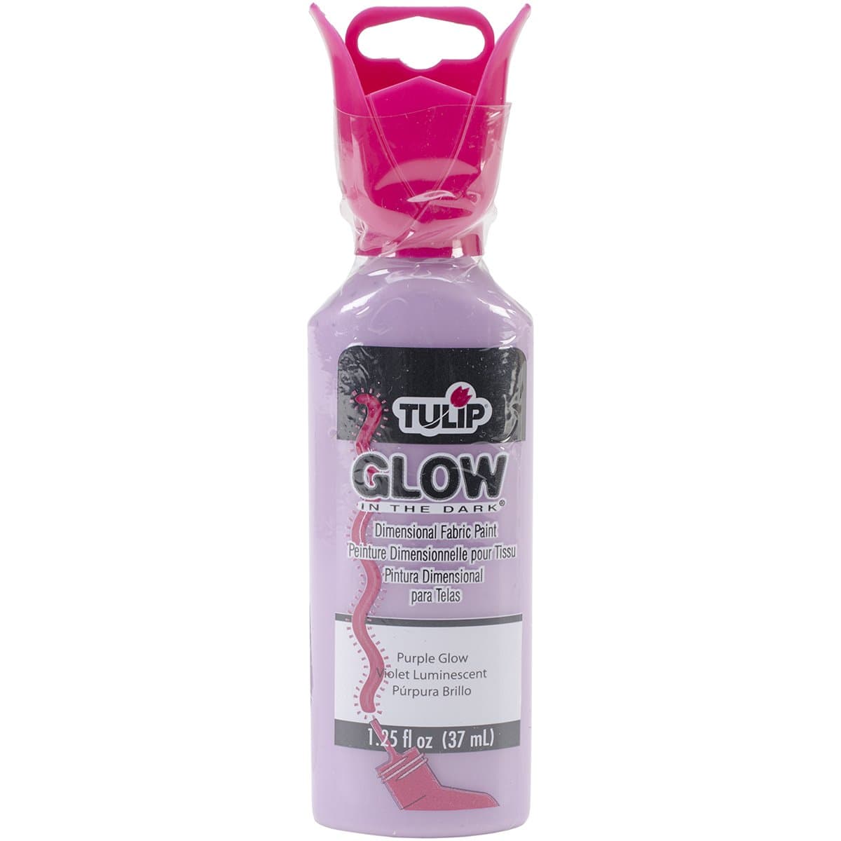 Tulip Dimensional Fabric Paint 1.25oz-Glow - Purple
