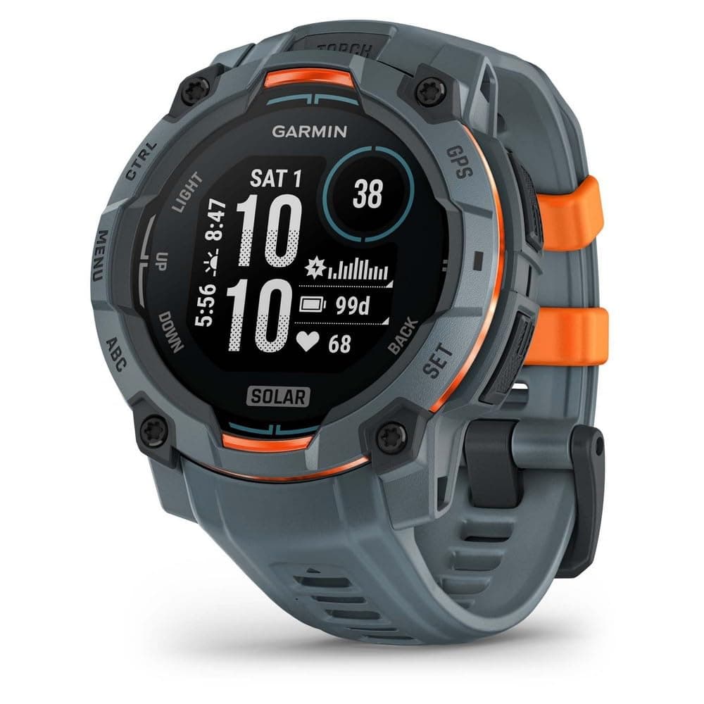 GARMIN Instinct 3-45MM,Twilight Bezel | Rugged Solar Smartwatch with Unlimited Battery Life and 24/7 Health and Wellness Monitoring | Built-in Flashlight, Multi Band GPS with Satiq Technology